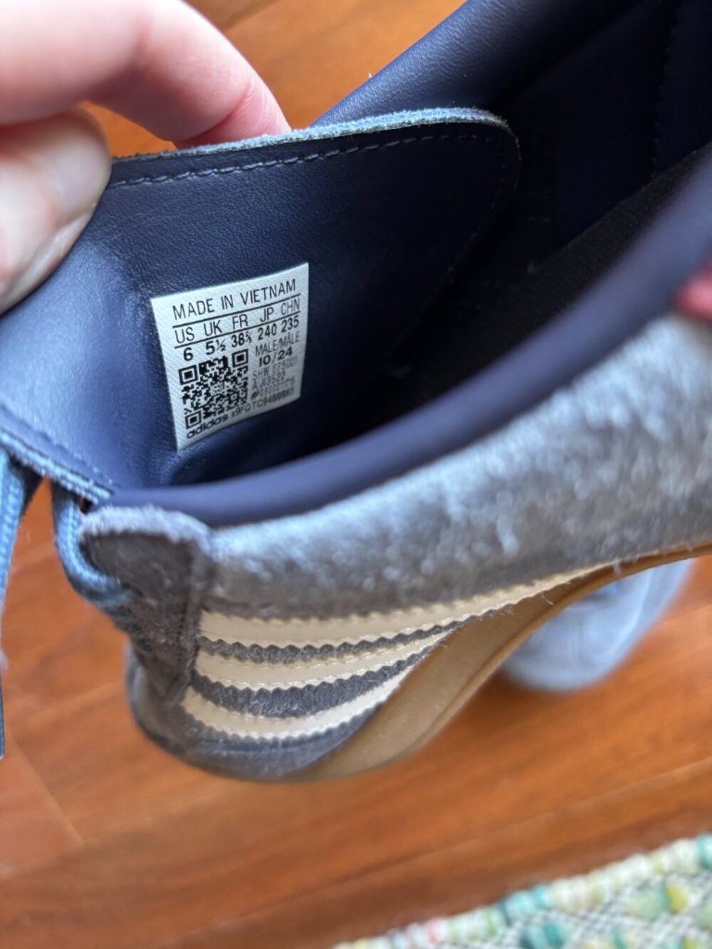 Adidas Originals Gazelle Indoor Sneakers, Navy, Womens 7 - Picture 11 of 11